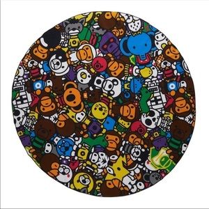BNWT BAPE Bathing Ape Baby Milo Large Safari Circular Multicolor Towel